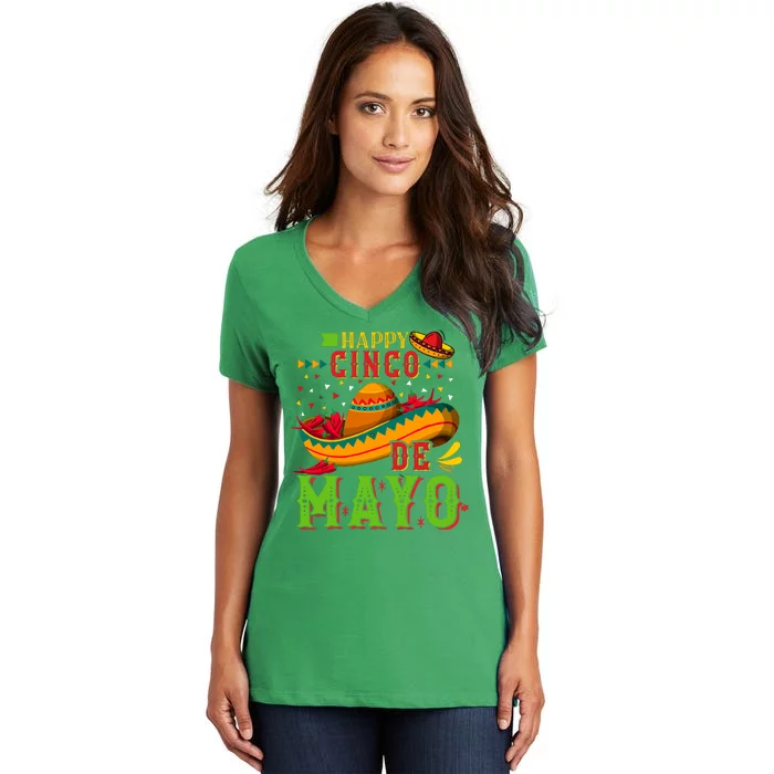 Happy Cinco De Mayo Women's V-Neck T-Shirt