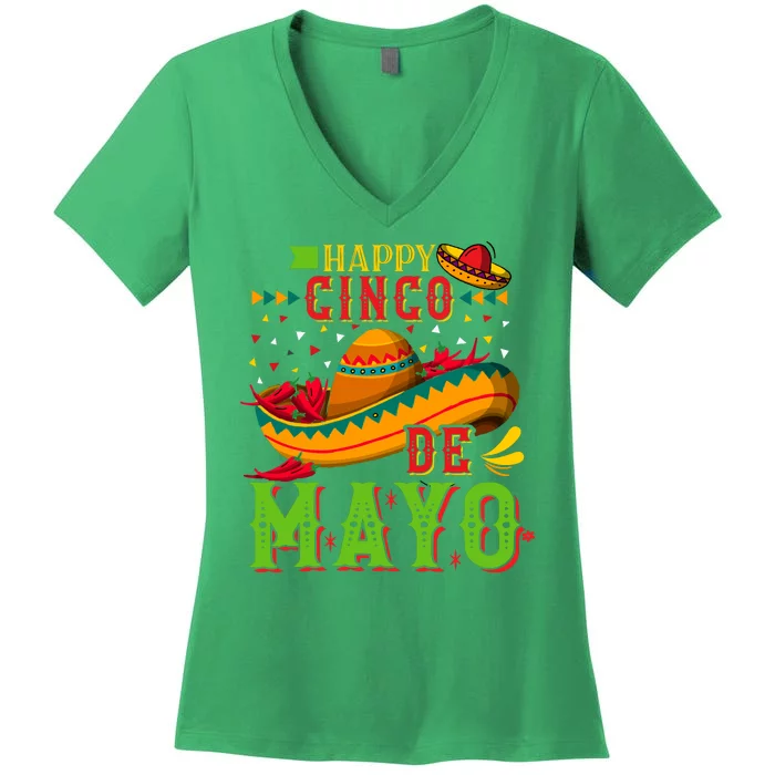 Happy Cinco De Mayo Women's V-Neck T-Shirt