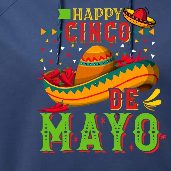 Happy Cinco De Mayo Performance Fleece Hoodie