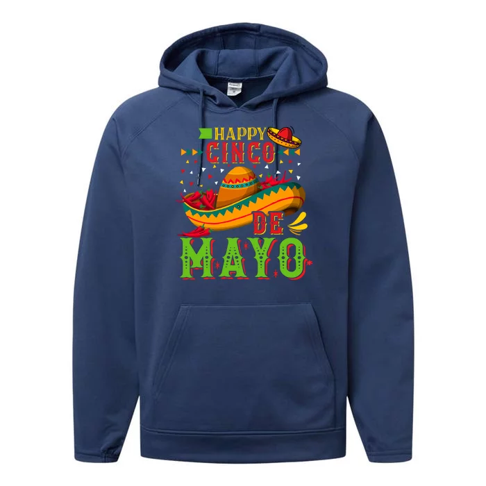 Happy Cinco De Mayo Performance Fleece Hoodie