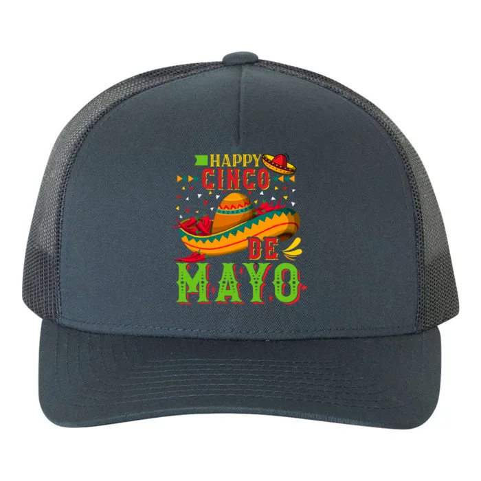 Happy Cinco De Mayo Yupoong Adult 5-Panel Trucker Hat