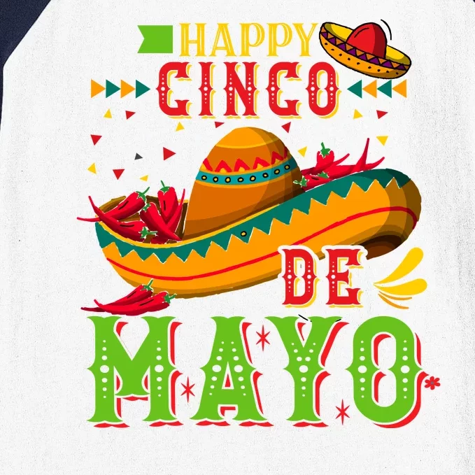 Happy Cinco De Mayo Baseball Sleeve Shirt