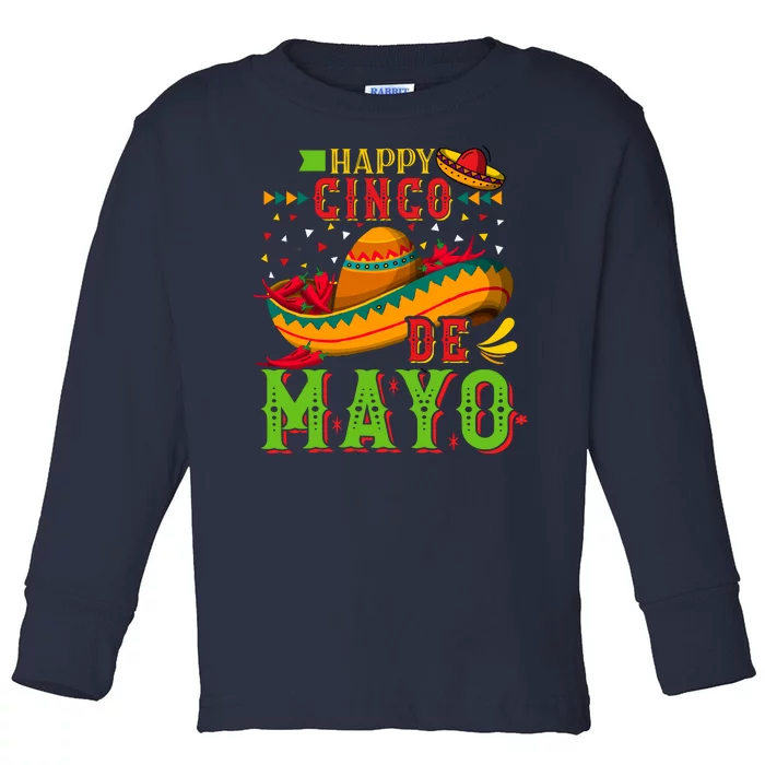 Happy Cinco De Mayo Toddler Long Sleeve Shirt