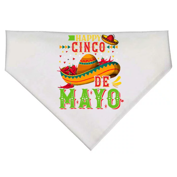 Happy Cinco De Mayo USA-Made Doggie Bandana