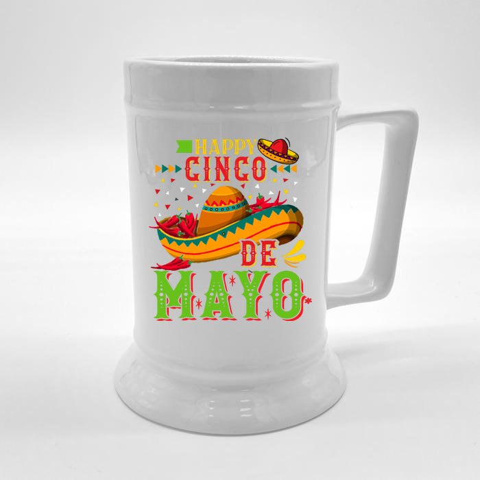 Happy Cinco De Mayo Front & Back Beer Stein