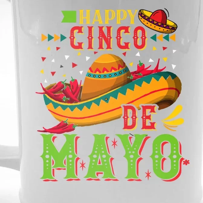 Happy Cinco De Mayo Front & Back Beer Stein