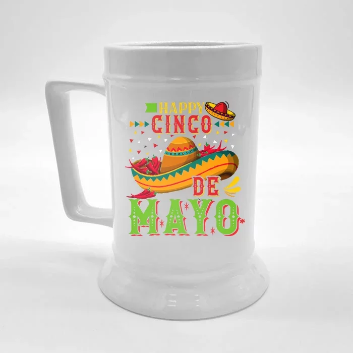 Happy Cinco De Mayo Front & Back Beer Stein