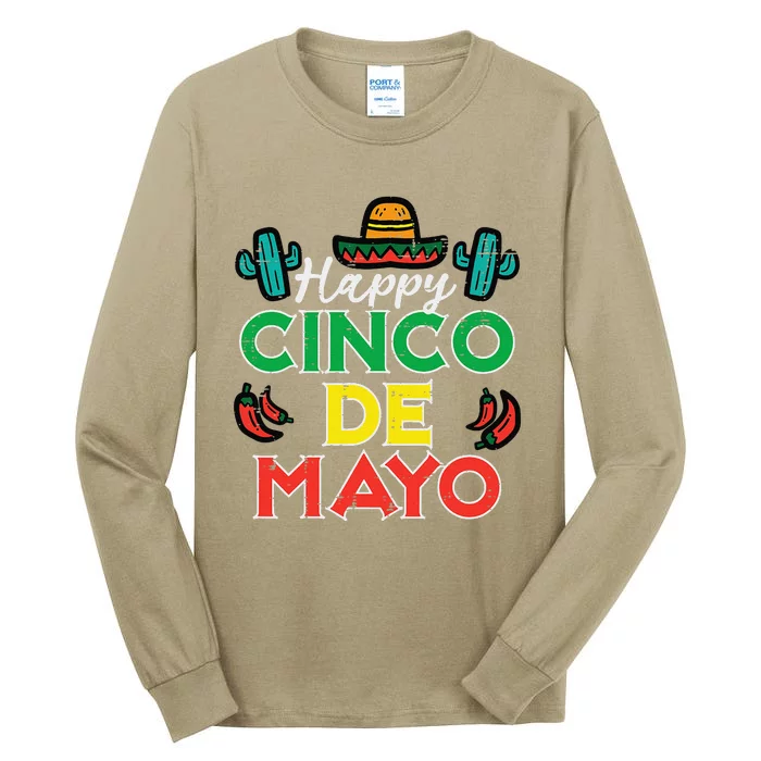 Happy Cinco De Mayo Mexican Party Fiesta Tall Long Sleeve T-Shirt