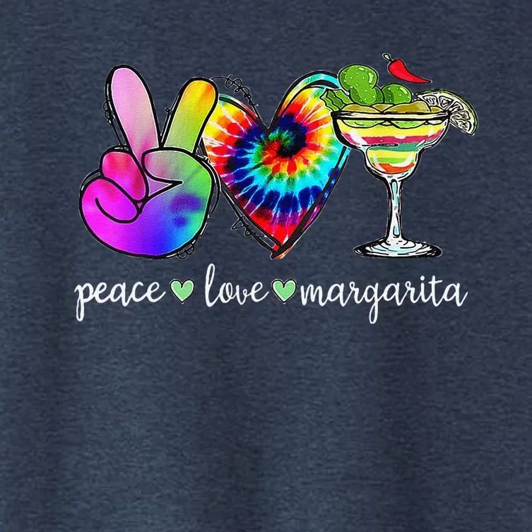 Happy Cinco De Mayo Peace Love Margarita Tie Dye Mexican Women's Crop Top Tee