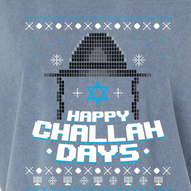 Happy Challah Days Jewish Hanukkah Ugly Christmas Sweater Gift Garment-Dyed Women's Muscle Tee