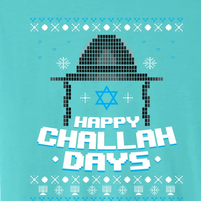 Happy Challah Days Jewish Hanukkah Ugly Christmas Sweater Gift ChromaSoft Performance T-Shirt