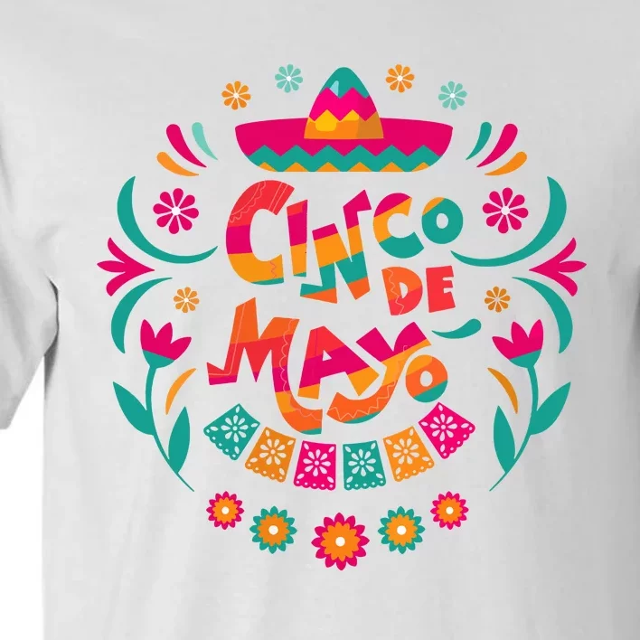 Happy Cinco De Mayo Mexican Fiesta 5 De Mayo Mexico Party Vneck Tall T-Shirt