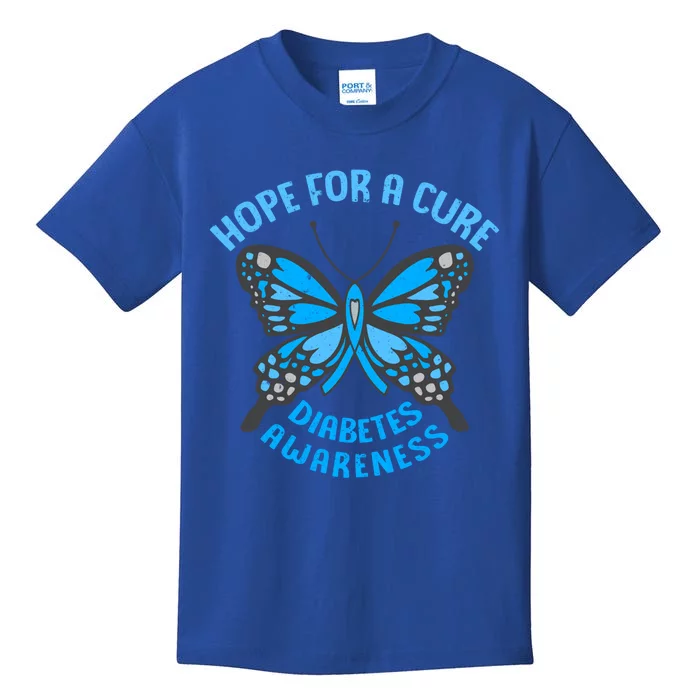 Hope Cure Diabetes Awareness Type 1 Diabetes Awareness Cool Gift Kids T-Shirt