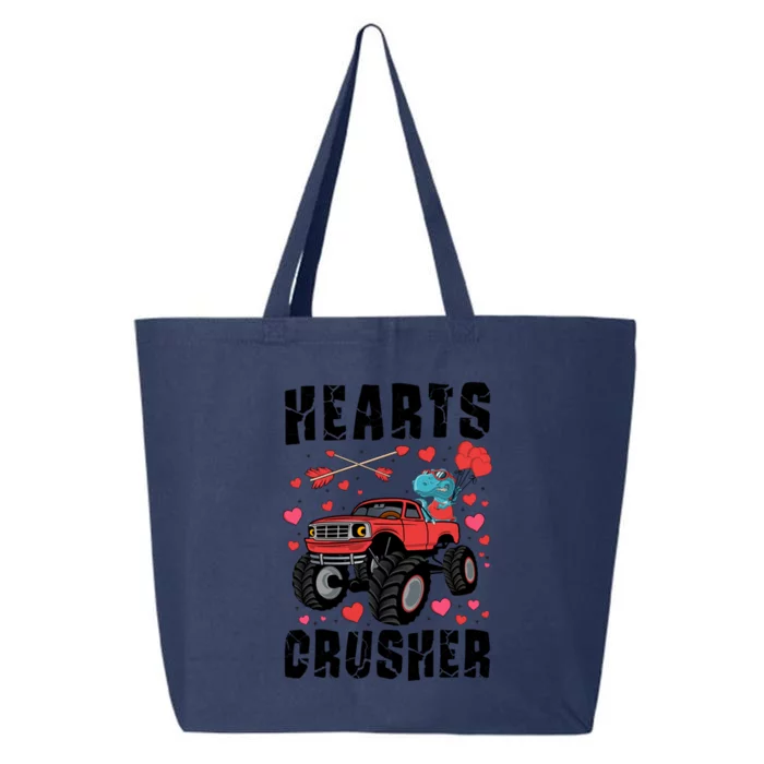 Hearts Crusher Dinosaur T Rex Monster Truck Valentines Meaningful Gift 25L Jumbo Tote