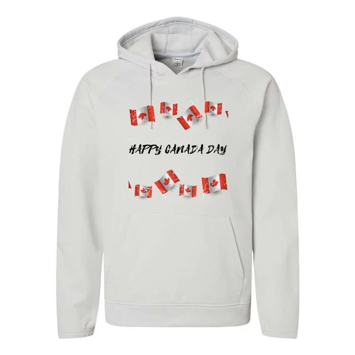 Happy Canada Day Country Freedom Canada Flag Funny Canadian Great Gift Performance Fleece Hoodie