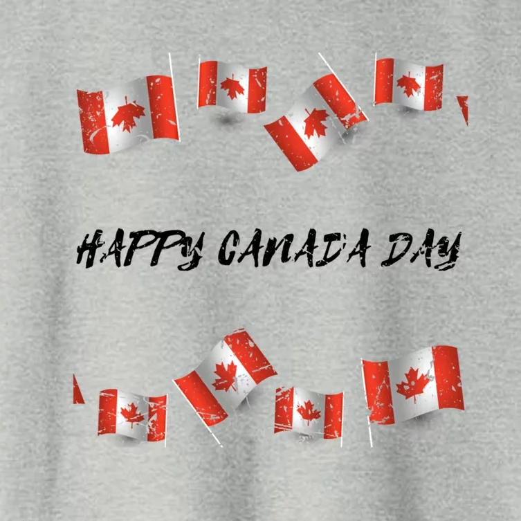 Happy Canada Day Country Freedom Canada Flag Funny Canadian Great Gift Women's Crop Top Tee