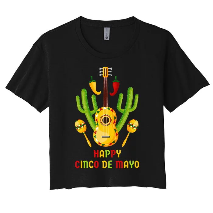 Happy Cinco De Mayo Mexican Fiesta 5 De Mayo Women's Crop Top Tee