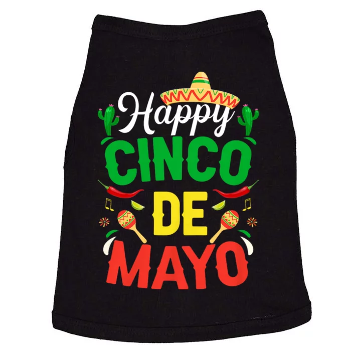 Happy Cinco De Mayo Mexican Fiesta 5 De Mayo Doggie Tank