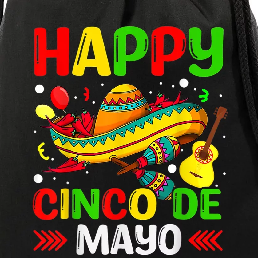 Happy Cinco De Mayo For Women Mexican Fiesta 5 De Mayo Drawstring Bag