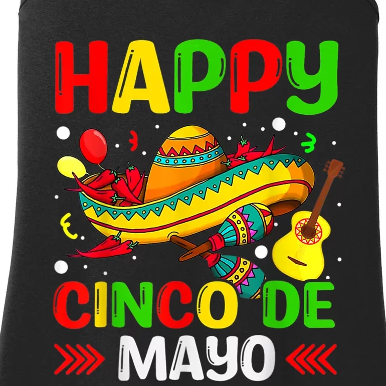 Happy Cinco De Mayo For Women Mexican Fiesta 5 De Mayo Ladies Essential Tank