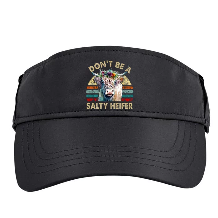 Highland Cow Dont Be Salty Heifer Adult Drive Performance Visor