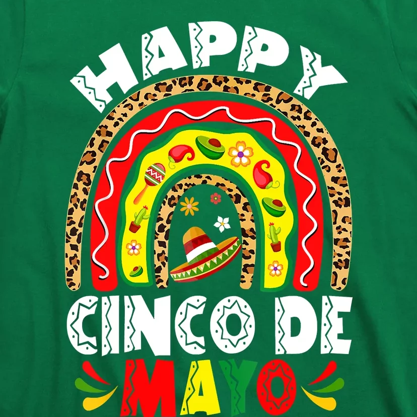 Happy Cinco De Mayo Rainbow Mexican Fiesta T-Shirt