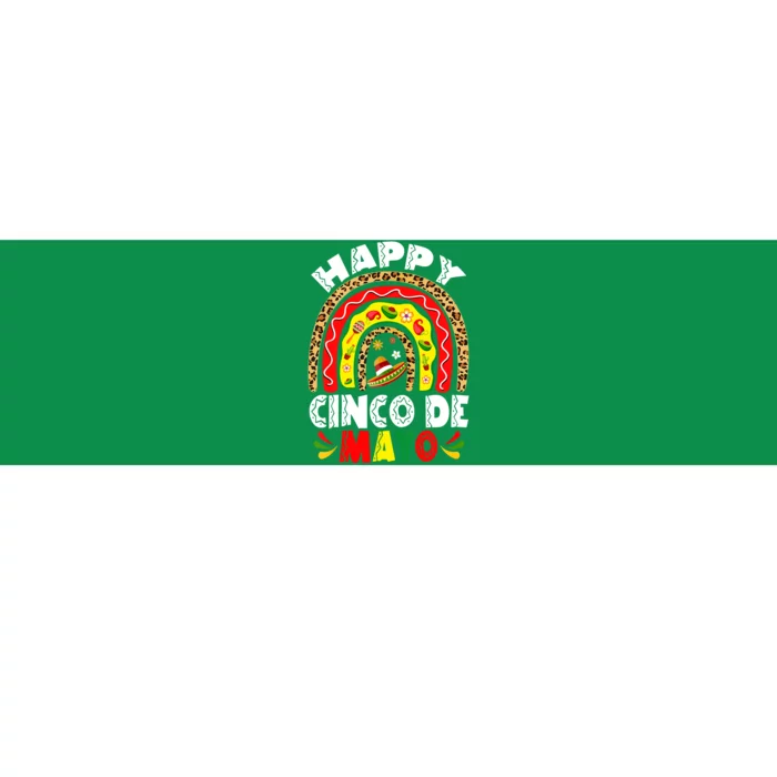 Happy Cinco De Mayo Rainbow Mexican Fiesta Bumper Sticker