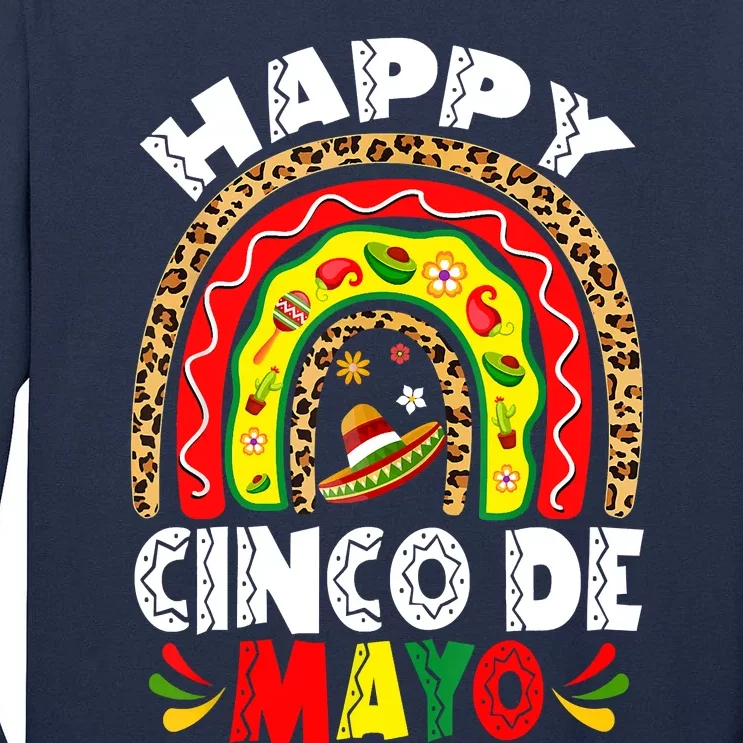 Happy Cinco De Mayo Rainbow Mexican Fiesta Tall Long Sleeve T-Shirt