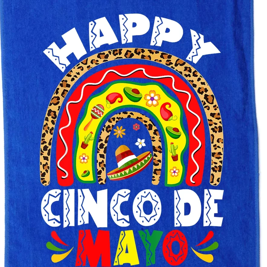 Happy Cinco De Mayo Rainbow Mexican Fiesta Platinum Collection Golf Towel