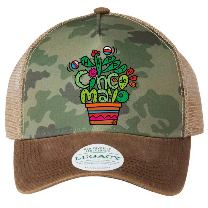 Happy Cinco De Mayo Cactus Legacy Tie Dye Trucker Hat