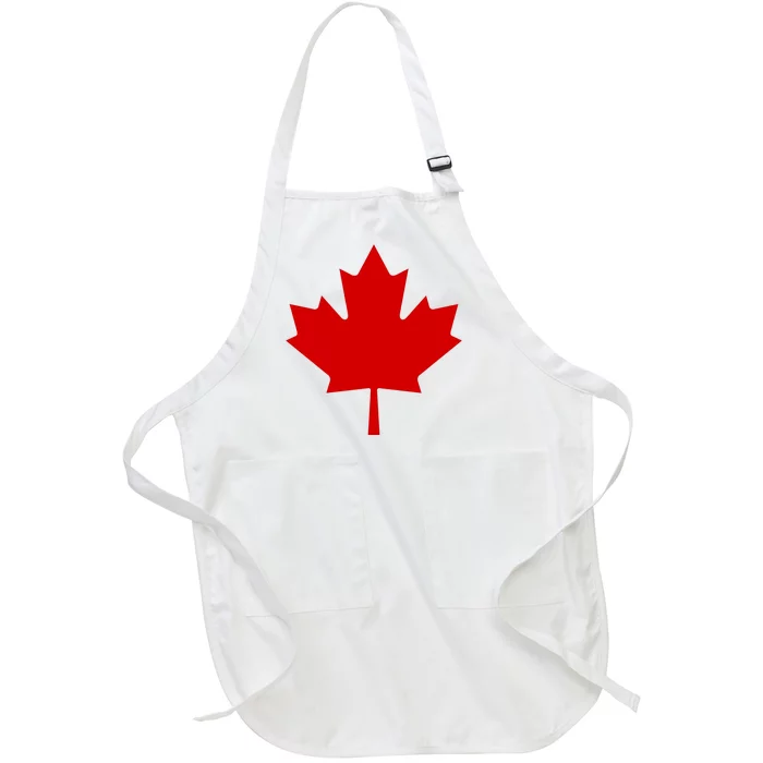 Happy Canada Day Canada Flag Full-Length Apron With Pocket