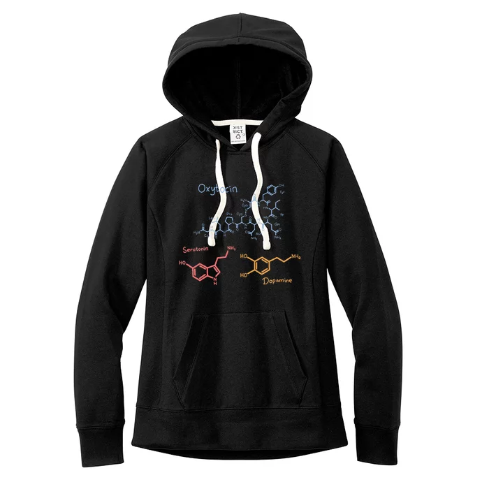 Happiness Chemicals Dopamine Oxytocin Serotonin Women's Fleece Hoodie