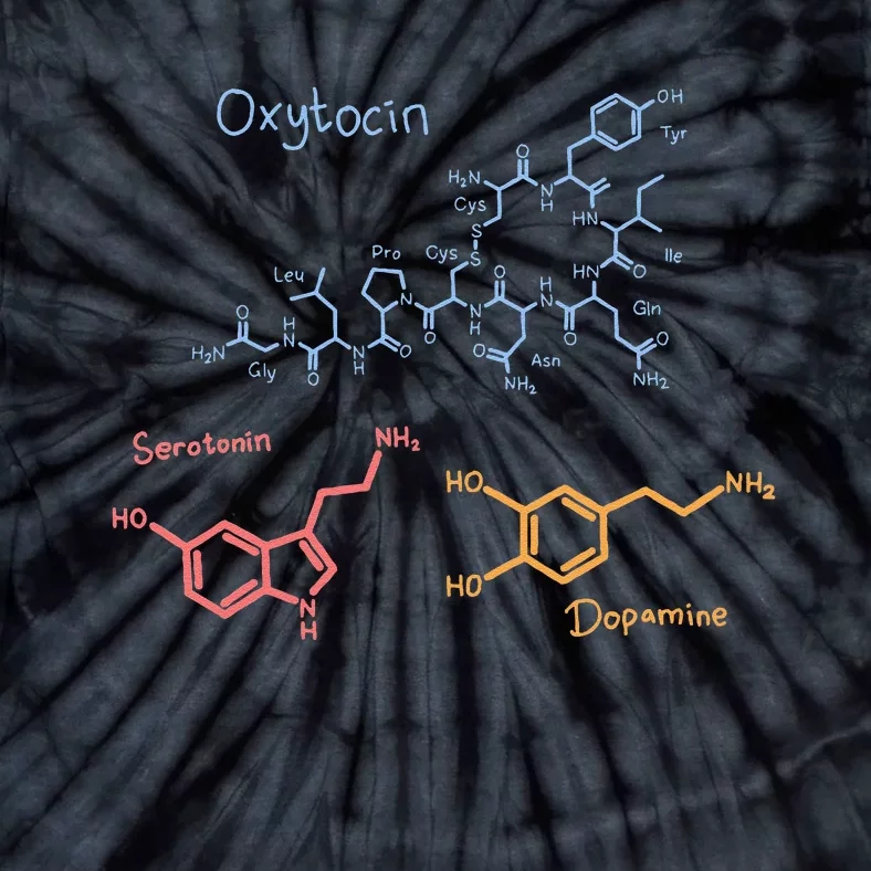 Happiness Chemicals Dopamine Oxytocin Serotonin Tie-Dye T-Shirt