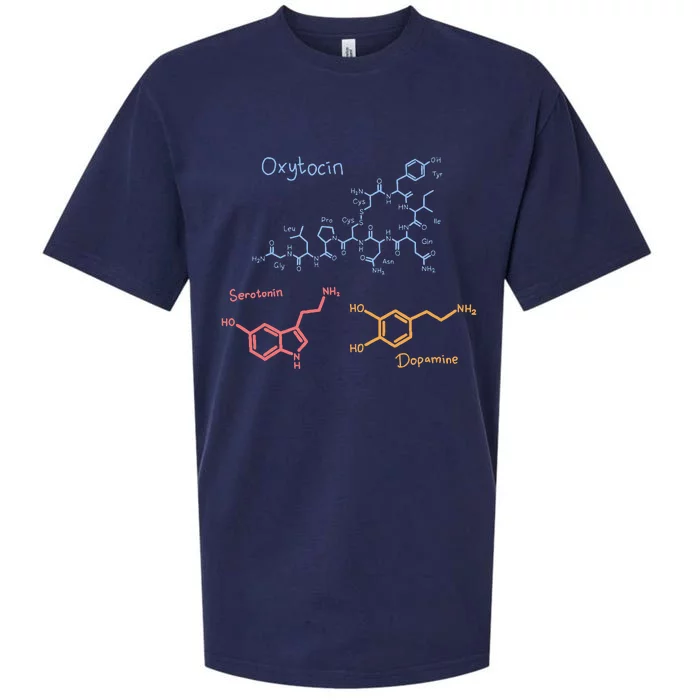 Happiness Chemicals Dopamine Oxytocin Serotonin Sueded Cloud Jersey T-Shirt