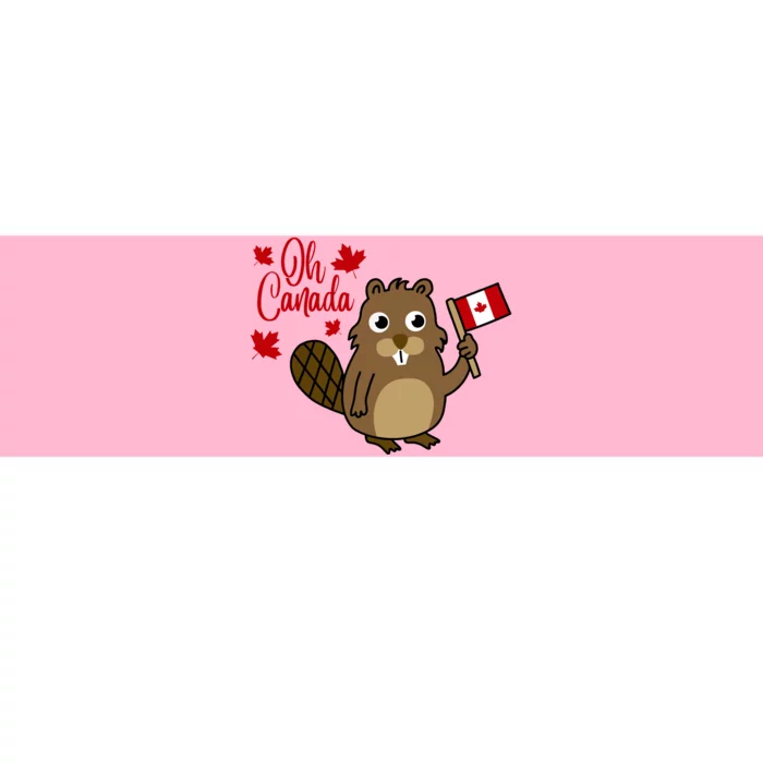 Happy Canada Day Funny Canadian Groundhog Flag Bumper Sticker