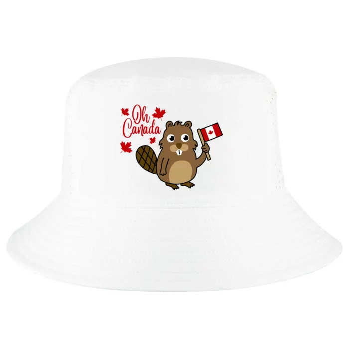 Happy Canada Day Funny Canadian Groundhog Flag Cool Comfort Performance Bucket Hat