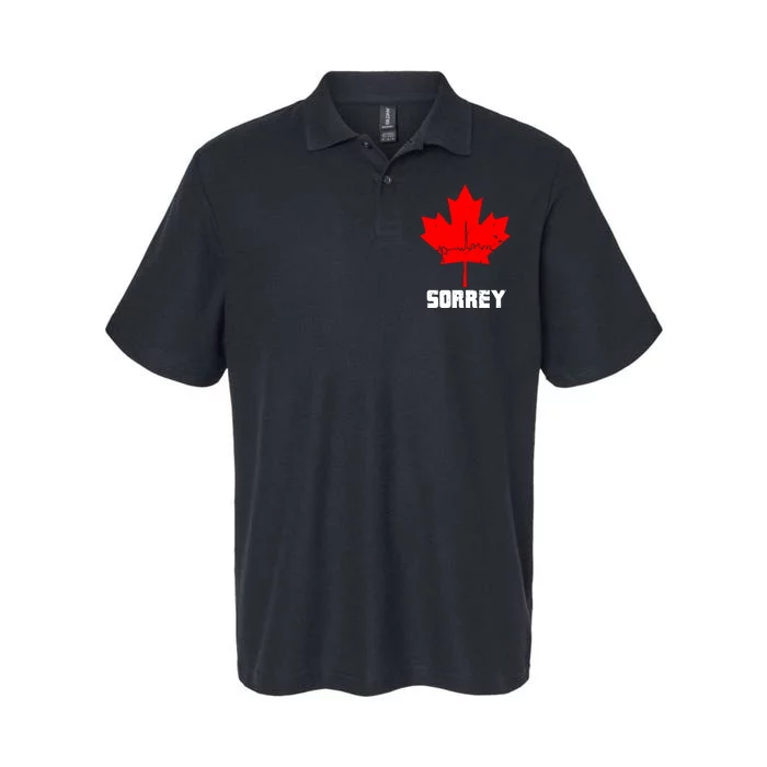 Happy Canada Day Sorrey Canada Canadian Maple Leaf Sorry Softstyle Adult Sport Polo