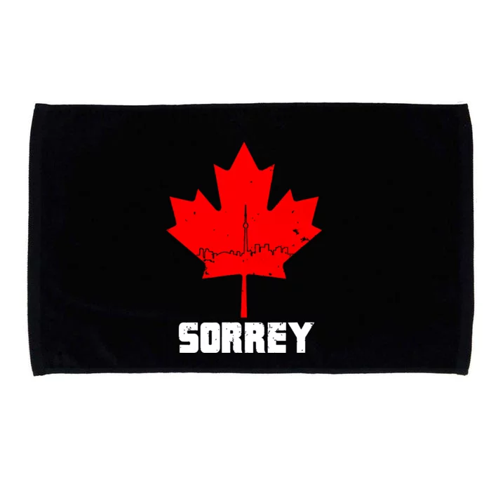 Happy Canada Day Sorrey Canada Canadian Maple Leaf Sorry Microfiber Hand Towel