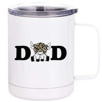 Highland Cow Dad 12 oz Stainless Steel Tumbler Cup