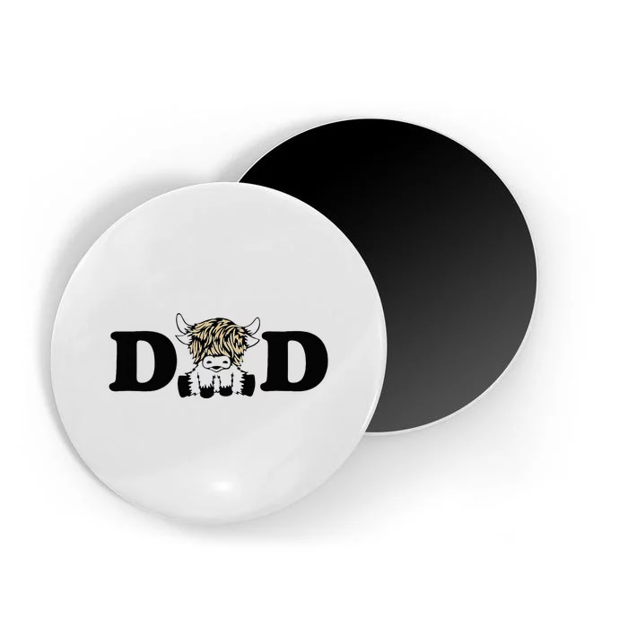 Highland Cow Dad Magnet