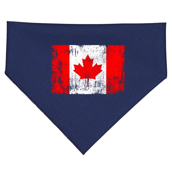 Happy Canada Day Distressed Canada Flag USA-Made Doggie Bandana