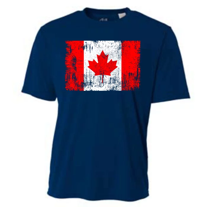 Happy Canada Day Distressed Canada Flag Cooling Performance Crew T-Shirt