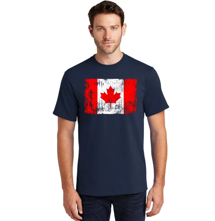 Happy Canada Day Distressed Canada Flag Tall T-Shirt