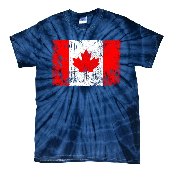 Happy Canada Day Distressed Canada Flag Tie-Dye T-Shirt