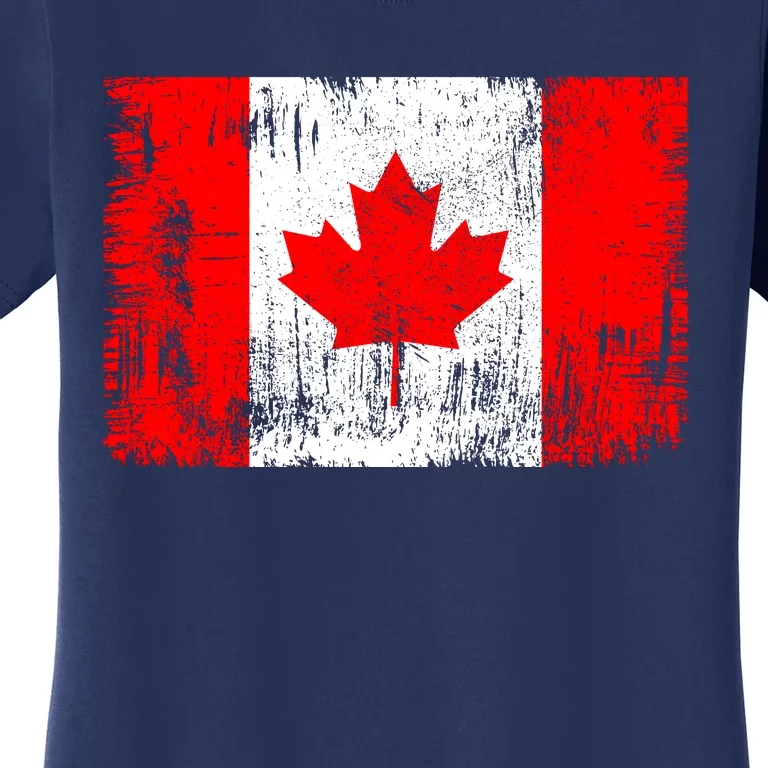 Happy Canada Day Distressed Canada Flag Women's T-Shirt