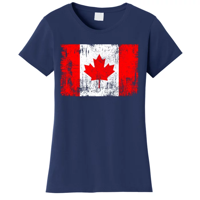 Happy Canada Day Distressed Canada Flag Women's T-Shirt