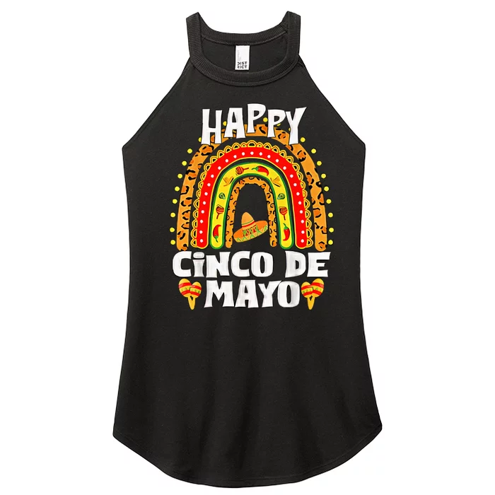 Happy Cinco De Mayo Rainbow Mexican Fiesta Mexican Festival Women’s Perfect Tri Rocker Tank