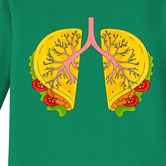 Happy Cinco De Mayo Taco Lungs Respiratory Therapist RT Baby Long Sleeve Bodysuit