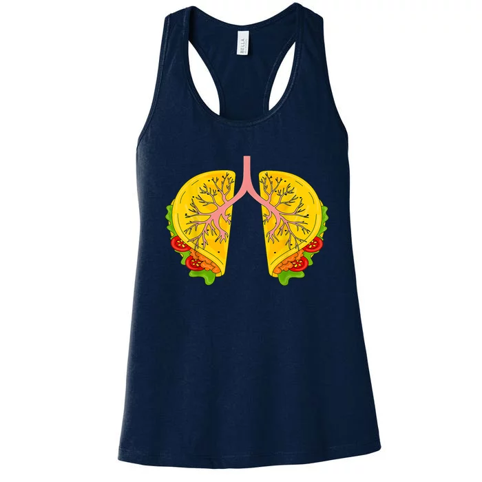 Happy Cinco De Mayo Taco Lungs Respiratory Therapist RT Women's Racerback Tank