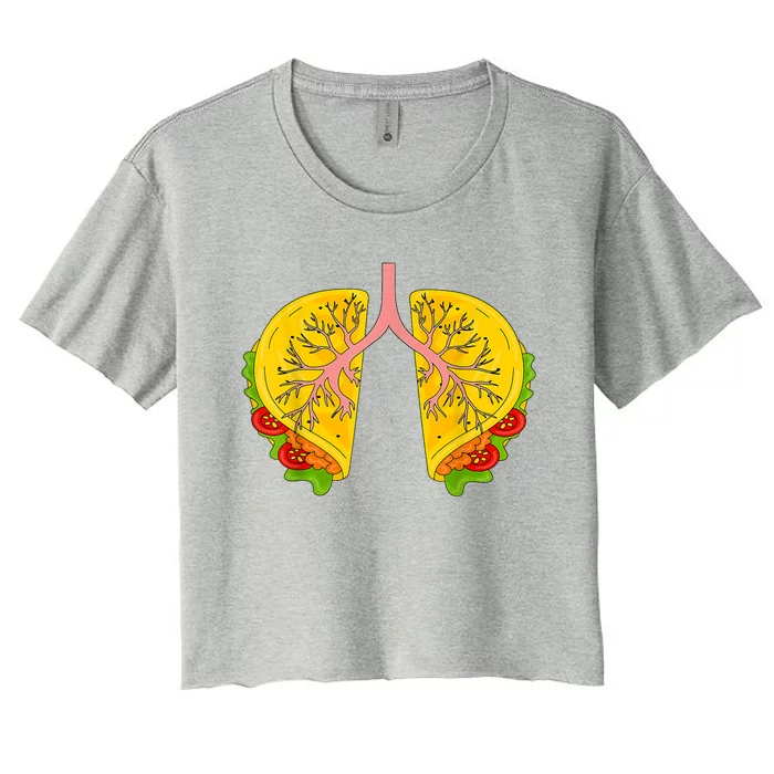 Happy Cinco De Mayo Taco Lungs Respiratory Therapist RT Women's Crop Top Tee